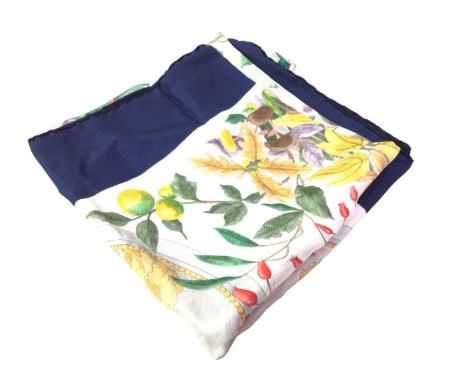 VINTAGE GUCCI SILK SCARF, in original Gucci packaging