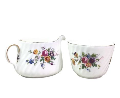 MINTON TEA SERVICE, MARLOW PATTERN  comprising cups, plates, saucers, cream jug and tea pot