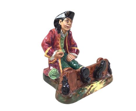 FOUR ROYAL DOULTON FIGURES, comprising Flower Sellers Children HN 1342, The Broken Lance HN 2041, The Jester HN 2016 and In T