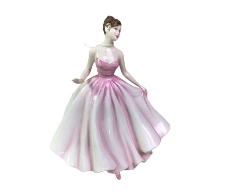 COLLECTION OF CERAMIC FIGURES, `` ALONG WITH A ROYAL WORCESTER PIN DISH six figures in total including Royal Doulton, Nao and