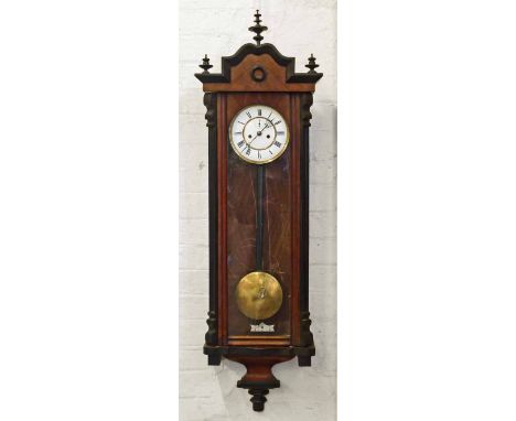 Victorian 8-day double weight wall clock We cannot do condition reports for this sale.