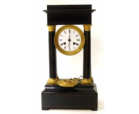 A Portico clock with ionic columns We cannot do condition reports for this sale.