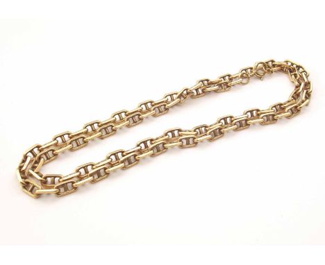 9ct gold belcher link chain, length approx. 51.5cm, weight approx. 19g. We cannot do condition reports for this sale.