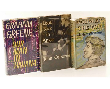 Three first impression books all with dust jackets to include Graham Greene, "Our Man In Havana", John Osborne "Look Back In 