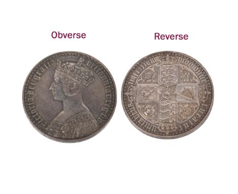 A Queen Victoria 1847 Gothic silver Crown, Undecimo to edge, boxed, 38.8mm, 28.3g