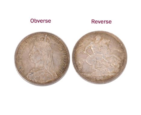 A Queen Victoria 1887 silver Crown, 38.5mm, 28.2g
