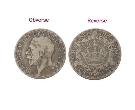 A George V 1933 silver Crown, 39mm, 27.8g