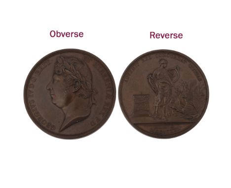 A Commemorative bronze medal, August 12, 1821, King George IV disembarked in Ireland, 43mm