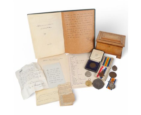 Gallipoli/Dardanelles interest: A trio of Great War Service medals, awarded to Lieut G N Palmes (1894 - 1915), Yorkshire Ligh