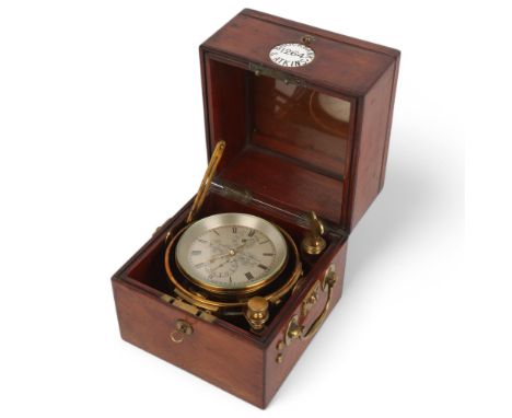 A very fine and well preserved mahogany 2-day marine chronometer, by Brockbank & Atkins of London, circa 1830, serial no. 126