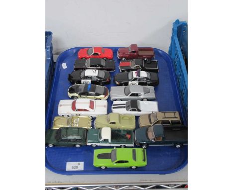 Seventeen 1:43rd Scale Diecast Model Vehicles by Matchbox, Del Prado, Mattel, Road Signature and other, Predominantly with an