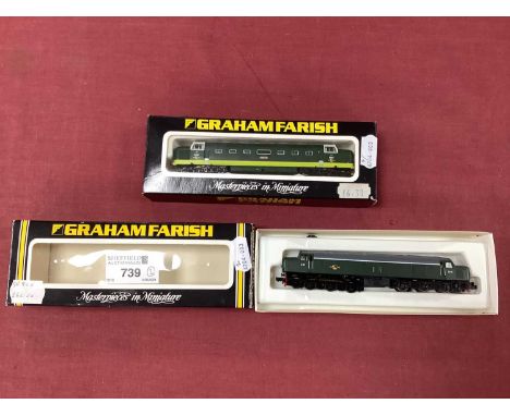 Graham Farish 'N' Gauge/2mm Ref No 8115 Class 40 "Co-Co" Diesel locomotive BR green R/No D348, boxed. plus a Bachmann 'N' Gau