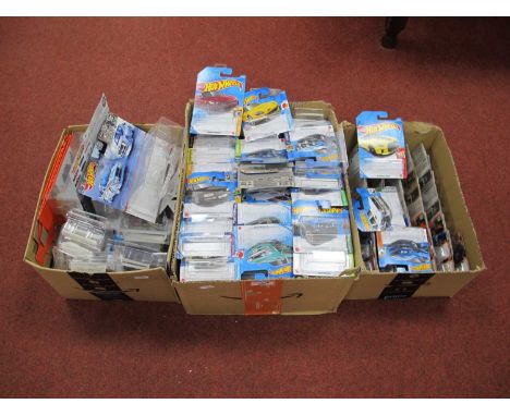 Quantity of Mattel Hot Wheels Carded Model Vehicle Boxes, all boxes are empty and have been opened.