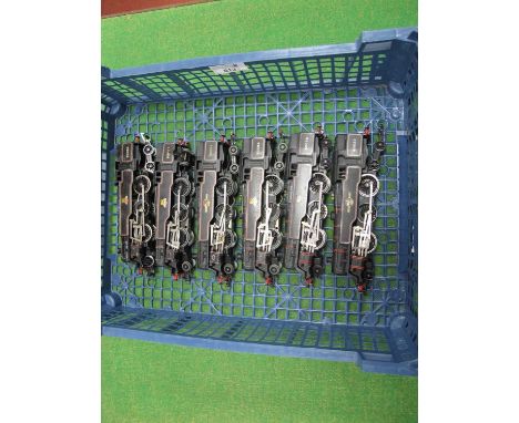 Six Hornby Dublo 'OO' Gauge/4mm Unboxed 2-6-4 Standard Tank Steam Locomotives, BR black with R/No's 80033 and 80054, four are