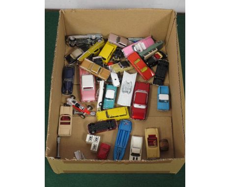 Approximately Thirty Diecast and Plastic Model Cars by Matchbox (Lesney), Mattel, Oxford, Husky and other. Mostly with an Ame