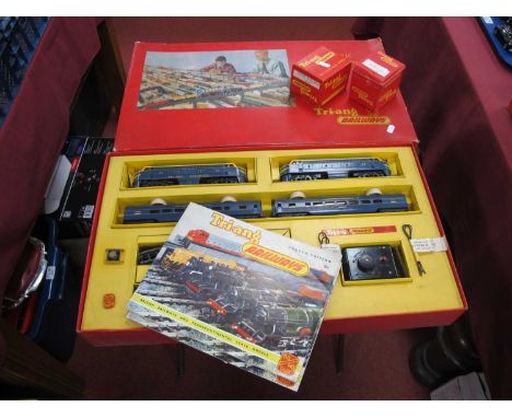 A Tri-ang "OO" Gauge/4mm Boxed Transcontinental Train Set, comprising a Bo-Bo Double Ended Diesel Locomotive and Dummy Unit, 