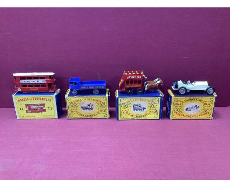 Four Matchbox 'Models of Yesteryear' Diecast Model Vehicles comprising of Y-10 1908 Grand Prix Mercedes (Light Cream Body - G