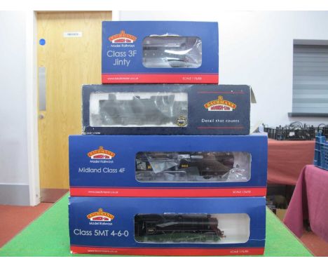 Four Bachmann 'OO' Gauge/4mm Boxed Steam Locomotives, comprising Ref No 32-509 4-6-0 Class 5MT BR black with six wheel tender