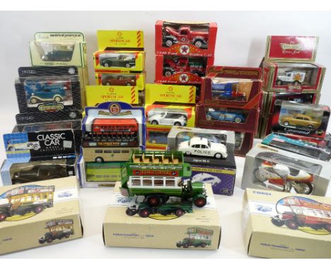 DIECAST VEHICLES - boxed, Corgi boxed, vintage buses, Days Gone By similar also Harrods models of Yester Year, Texaco, Shell,