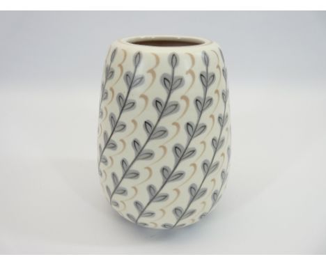 POOLE POTTERY 1950s FREE FORM VASE Y.F.P PATTERN - 14.5cms H, impressed No 684 along with printed and painted factory details