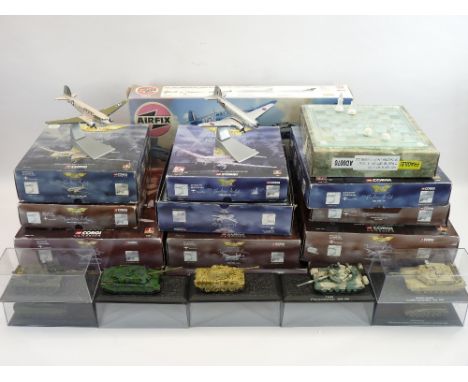 AVIATION ARCHIVE BY CORGI CLASSICS, BOXED MODELS (12), Air Fix RAF 90th Anniversary Collection, and, model military tanks in 