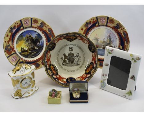 MASONS IMPERIAL LIMITED EDITION PEDESTAL COMMEMORATIVE BOWL - 26cms diameter, a pair of Royal Worcester limited edition Nelso
