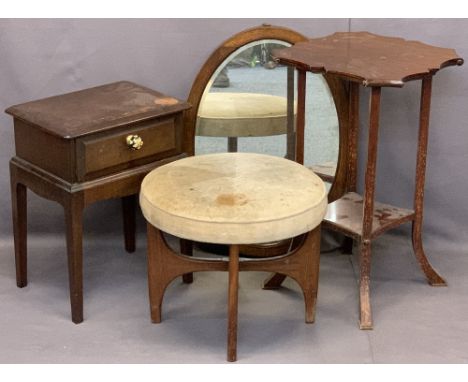 VINTAGE &amp; MID CENTURY FURNITURE PARCEL, 4 ITEMS to include a mahogany Rogers Artist &amp; Craftsman Paradise Square Oxfor