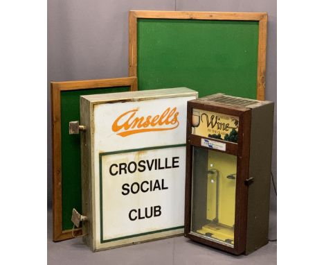 PUB STUFF/EX CROSVILLE SOCIAL CLUB - a vintage Ansells illuminated sign, 80.5cms H, 67cms W including brackets, 16.5cms D, ch