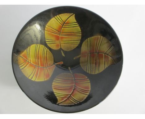 POOLE LARGE BOWL MARKED 'Aegean' - 10cms H, 34cms diameter