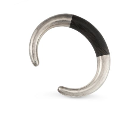 GEORG JENSEN, A WOOD BANGLE Designed by Andreas Mikkelsen Stamped Georg Jensen (post 1945 mark), 925 S, Denmark, design no. 3