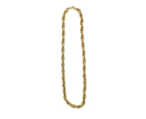 CHOPARD: CHAIN NECKLACEOf fancy-linking,  signed Chopard, maker's mark, length 54.5cmFor further information on this lot plea