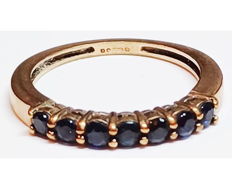 9CT GOLD 7 STONE SAPPHIRE RING 1.7g SIZE K
THIS ITEM IS IN SECURE OFF-SITE STORAGE, VIEWING BY APPOINTMENT ONLY