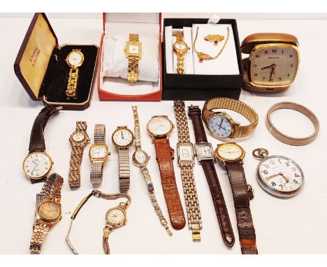 15X WATCHES - INC. OMER, TIMEX, SEIKO, ROTARY, HELVETIA MILITARY GS/TP P1869 POCKET WATCH AND WATCH ETC.