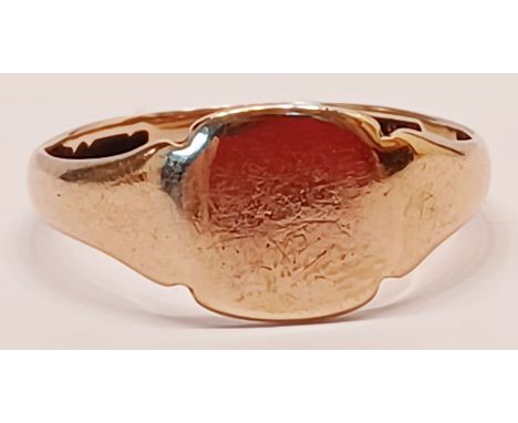 9CT GOLD SIGNET RING 2.1g SIZE Q
THIS ITEM IS IN SECURE OFF-SITE STORAGE, VIEWING BY APPOINTMENT ONLY