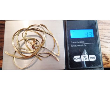 9CT SCRAP GOLD 4.3g BROKEN NECKLACE
THIS ITEM IS IN SECURE OFF-SITE STORAGE, VIEWING BY APPOINTMENT ONLY