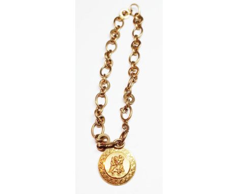 9CT GOLD ST CHRISTOPHER BRACELET 13.1g
THIS ITEM IS IN SECURE OFF-SITE STORAGE, VIEWING BY APPOINTMENT ONLY