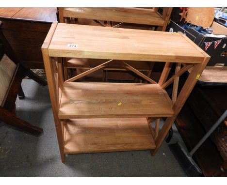 Modern Light Oak Bookshelves 