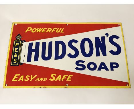 HUDSONS SOAP ENAMEL SIGN BY GARNIER