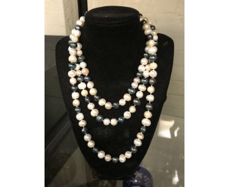 OPERA LENGTH MIXED PEARL NECKLACE