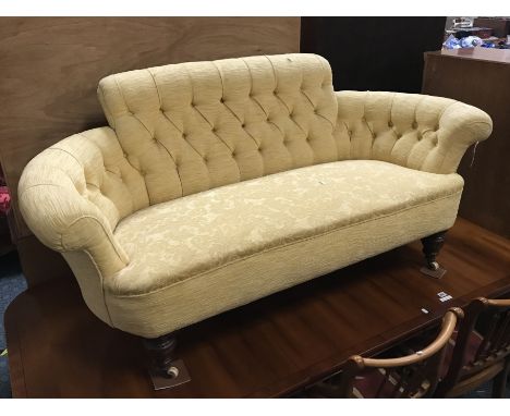 VICTORIAN 3 SEATER BUTTON BACK SOFA