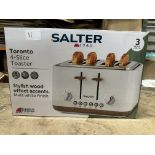 Salter Toronto 4 Slice Toaster, Est £50 - Grade U