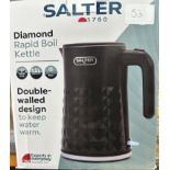 Salter Diamond Rapid Boil Kettle. Est £40 - Grade U