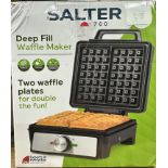 Salter Deep Fill Waffle Maker. Est £40 - Grade U