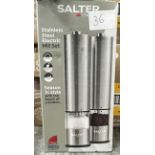 Salter Electronic Mill Set. Est £20 - Grade U