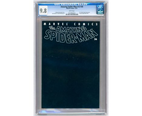 THE AMAZING SPIDER-MAN #36-(December2001)- Graded 9.8 by CGC. Key Issue: Black cover; aftermath of September 11th tragedy in 