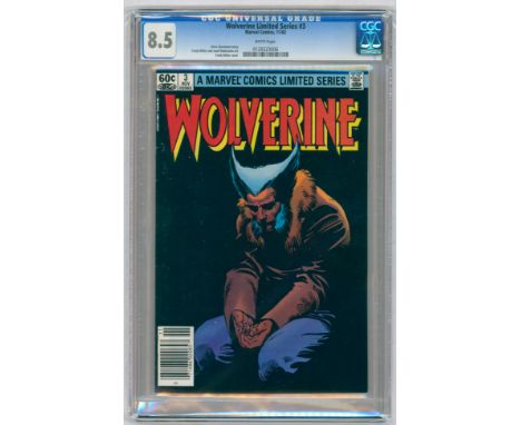 WOLVERINE LIMITED SERIES #3 -(October 1982)- Graded 8.5 by CGC. Key Issue: Death of Asano Kimura. Chris Claremont story, Fran