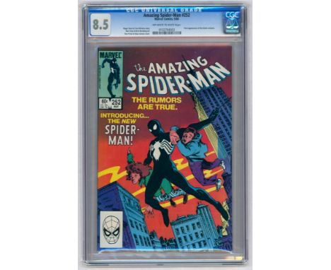 THE AMAZING SPIDER-MAN #252-(May1984)-Graded 8.5 by CGC. Key Issue: First appearance of the Black Spider-Man suit in regular 