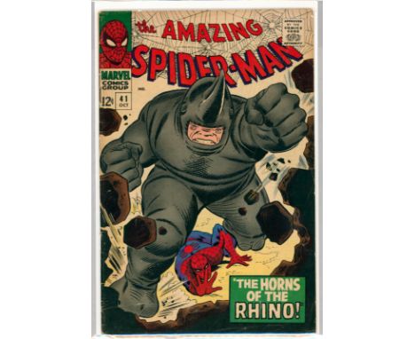 THE AMAZING SPIDER-MAN #41 – (Oct 1966, Marvel) – Key Issue: The First Appearance of The Rhino! John Romita &amp; Art Simek. 