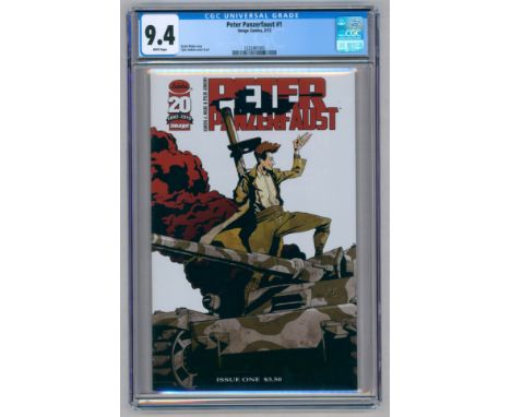 PETER PANZERFAUST #1 – (Feb. 2012 Image) – GRADED 9.4 by CGC – Tyler Jenkins cover and art, Kurtis Wiebe story. Flat / Unfold