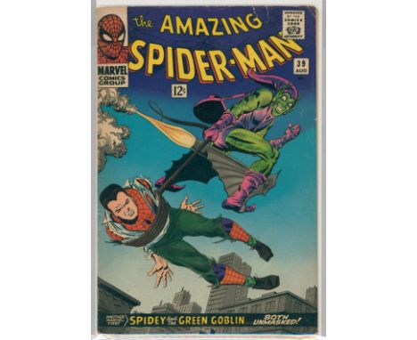 THE AMAZING SPIDER-MAN #39 (Aug 1966, Marvel) – Key Issue: First John Romita Artwork; Norman Osbourne Revealed as The Green G